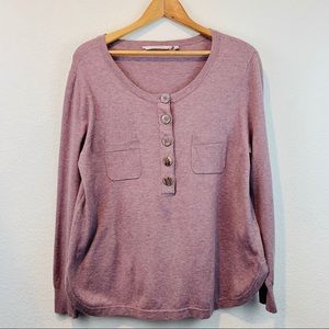 Soft Surroundings Anthro Barbara Button Top XL